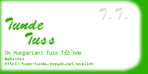 tunde tuss business card